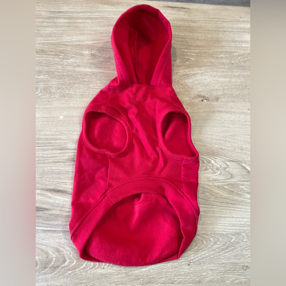 BRIGHT RED HOODIE FOR SMALL/MEDIUM SIZE DOGS!!!!